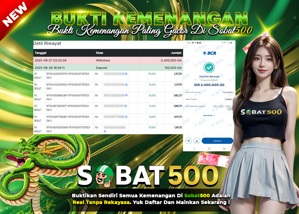 BUKTI JACKPOT SLOT WILD BANDITO TERPERCAYA DI INDONESIA TGL 27-09-2025