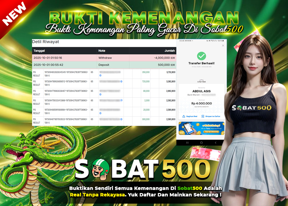 BUKTI JACKPOT SLOT MAHJONG WAYS TERPERCAYA DI INDONESIA TGL 01-10-2025