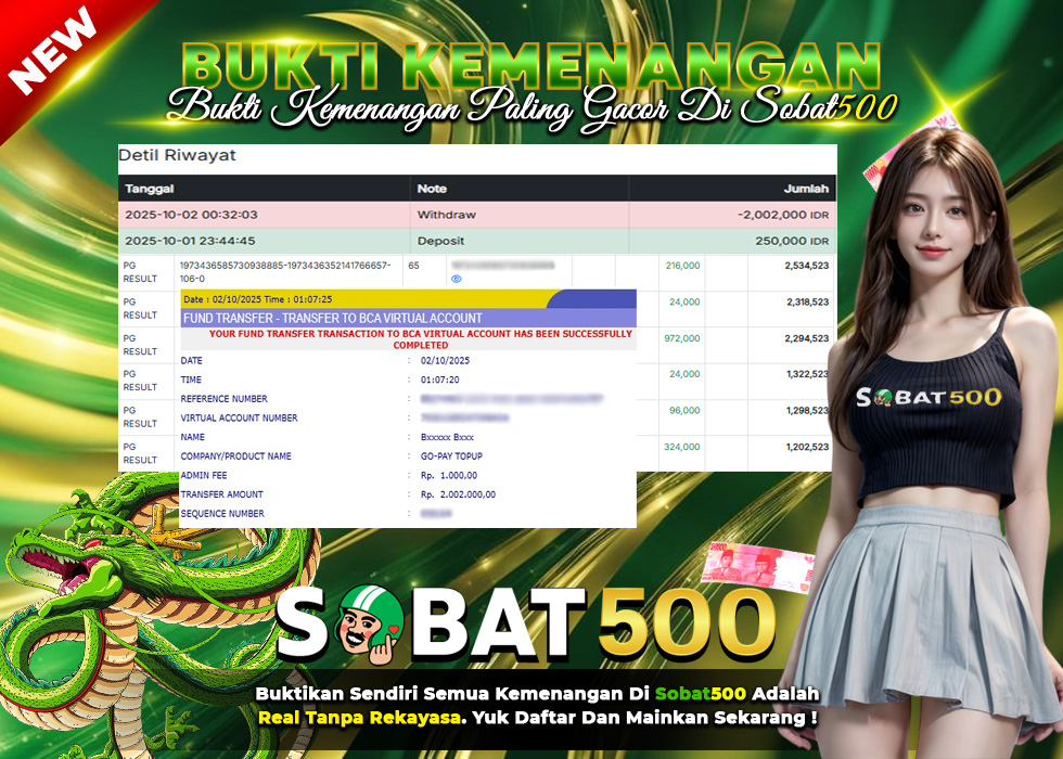 BUKTI JACKPOT SLOT MAHJONG WAYS TERPERCAYA DI INDONESIA TGL 02-10-2025