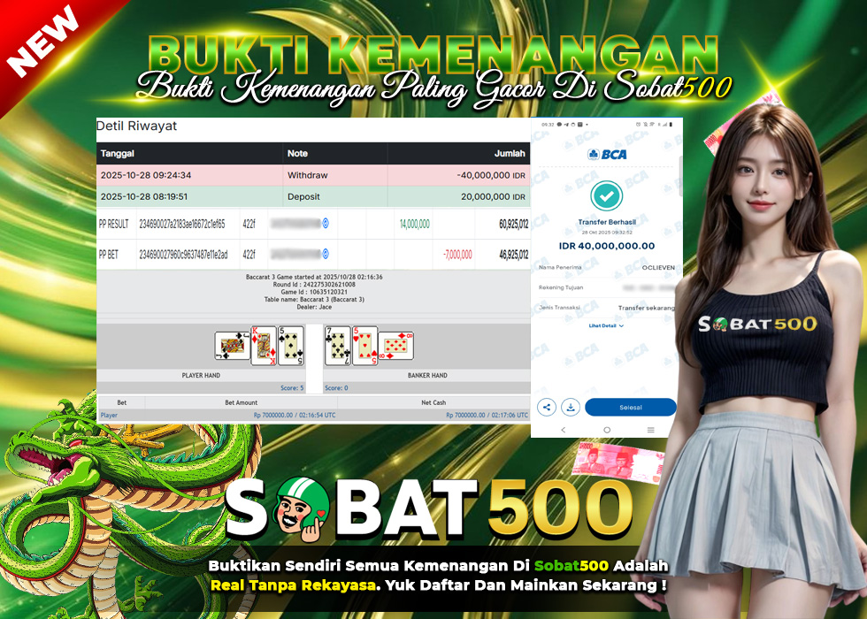 BUKTI JACKPOT BACCARAT 3 TERPERCAYA DI INDONESIA TGL 28-10-2025