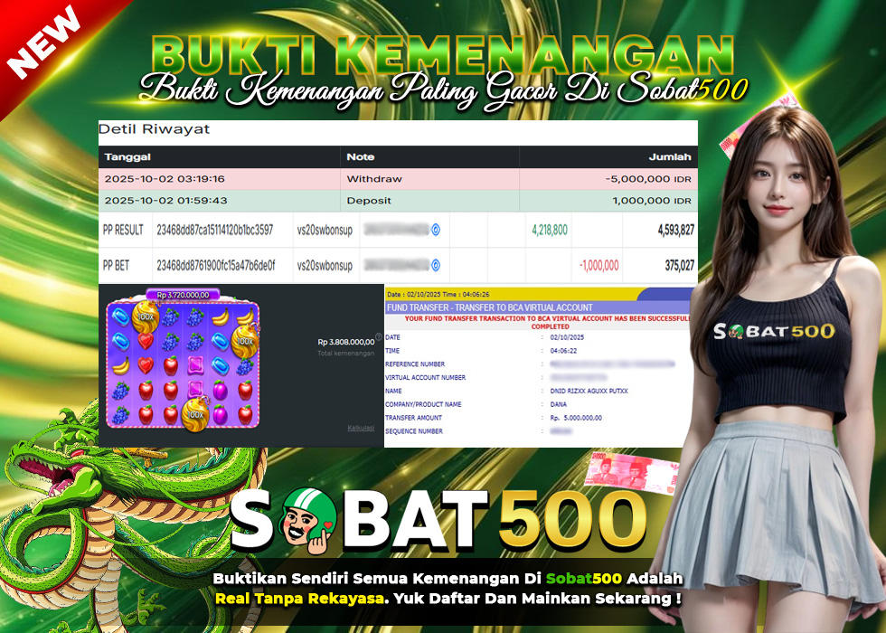BUKTI JACKPOT SLOT SWEET BONANZA SUPER SCATTER TERPERCAYA DI INDONESIA TGL 02-10-2025