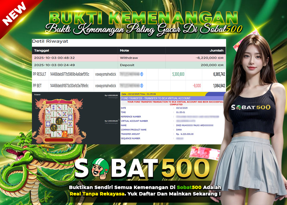 BUKTI JACKPOT SLOT MAHJONG WINS 3 TERPERCAYA DI INDONESIA TGL 03-10-2025