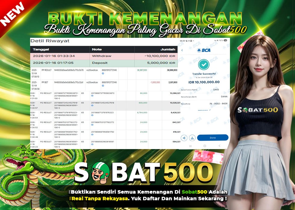 BUKTI JACKPOT SLOT MAHJONG WAYS TERPERCAYA DI INDONESIA TGL 16-01-2026
