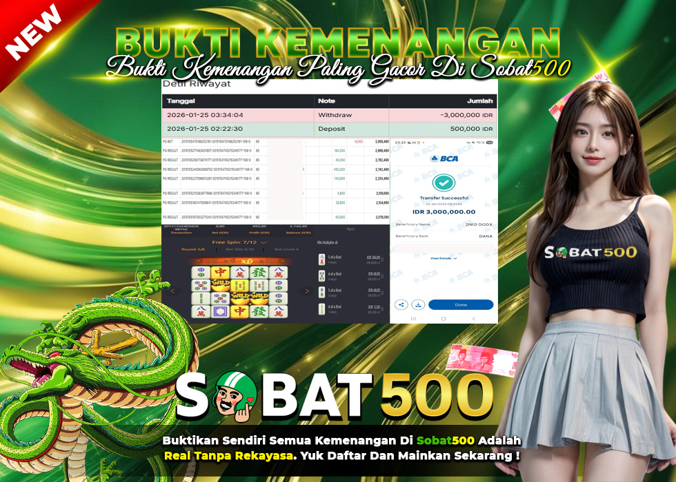 BUKTI JACKPOT SLOT MAHJONG WAYS TERPERCAYA DI INDONESIA TGL 25-01-2026