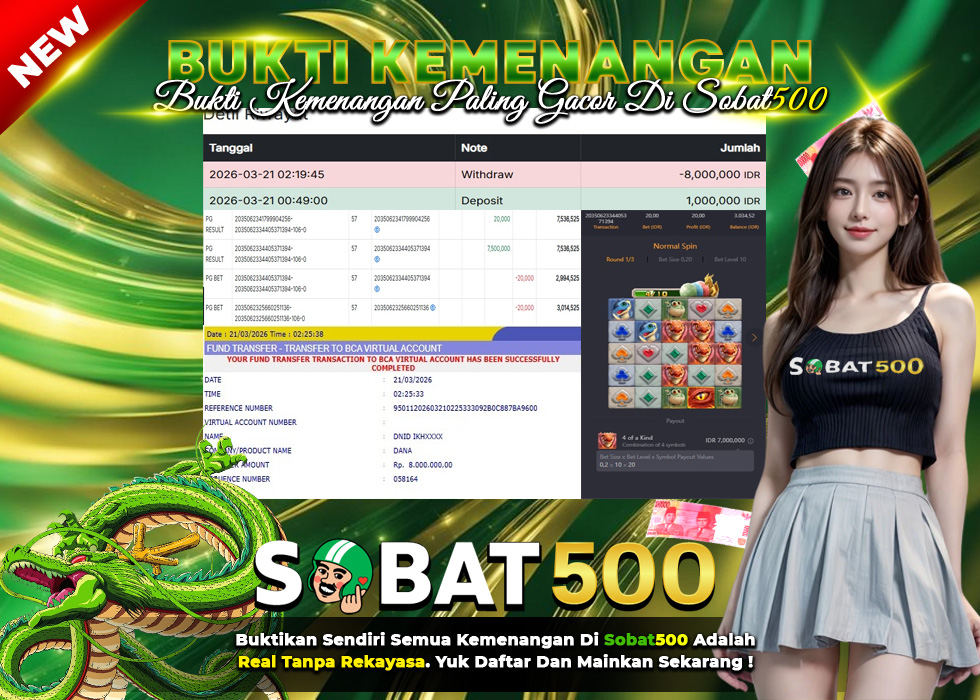 BUKTI JACKPOT SLOT DRAGON HATCH TERPERCAYA DI INDONESIA TGL 21-03-2026