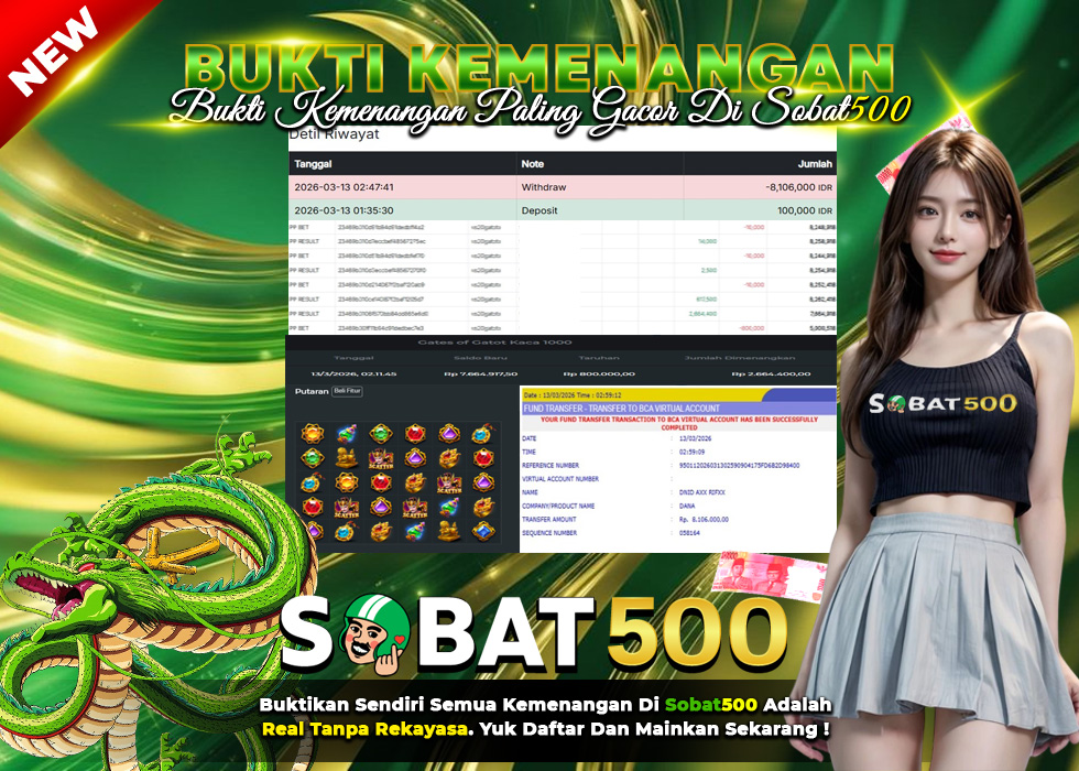 BUKTI JACKPOT SLOT GATES OF GATOT KACA SUPER SCATTER TERPERCAYA DI INDONESIA TGL 13-03-2026