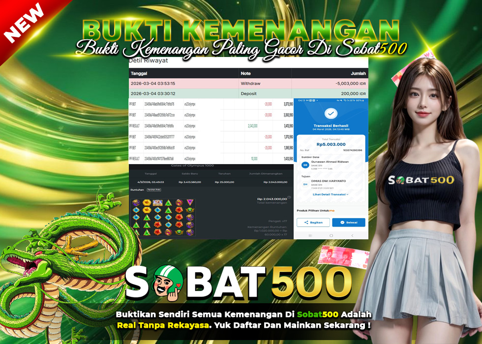 BUKTI JACKPOT SLOT GATES OF OLYMPUS 1000 TERPERCAYA DI INDONESIA TGL 04-03-2026