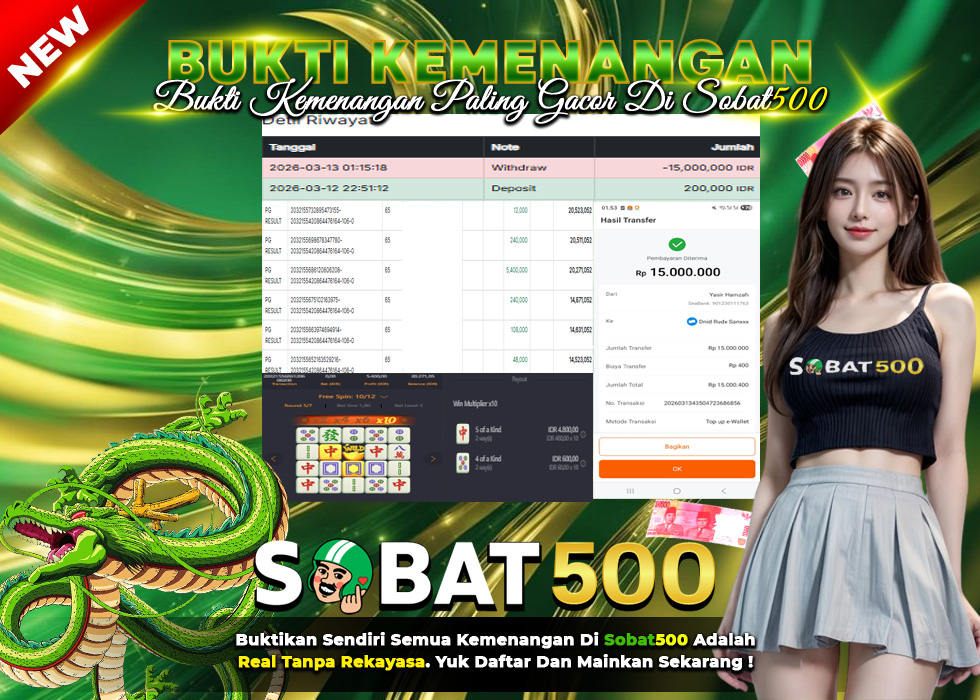 BUKTI JACKPOT SLOT MAHJONG WAYS TERPERCAYA DI INDONESIA TGL 13-03-2026
