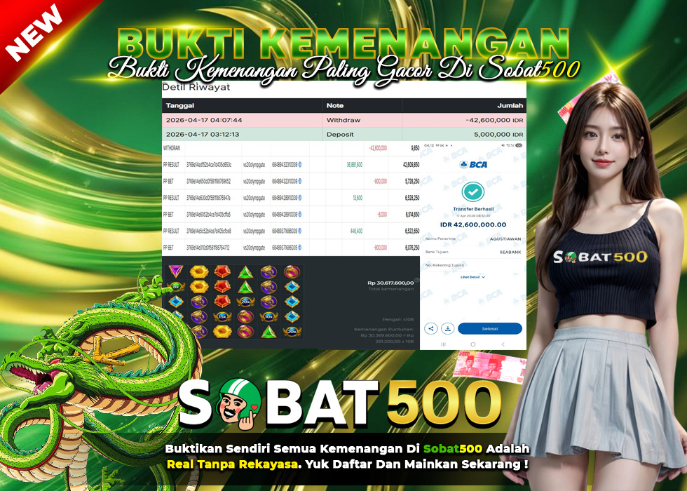 BUKTI JACKPOT SLOT GATES OF OLYMPUS 1000 TERPERCAYA DI INDONESIA TGL 17-04-2026