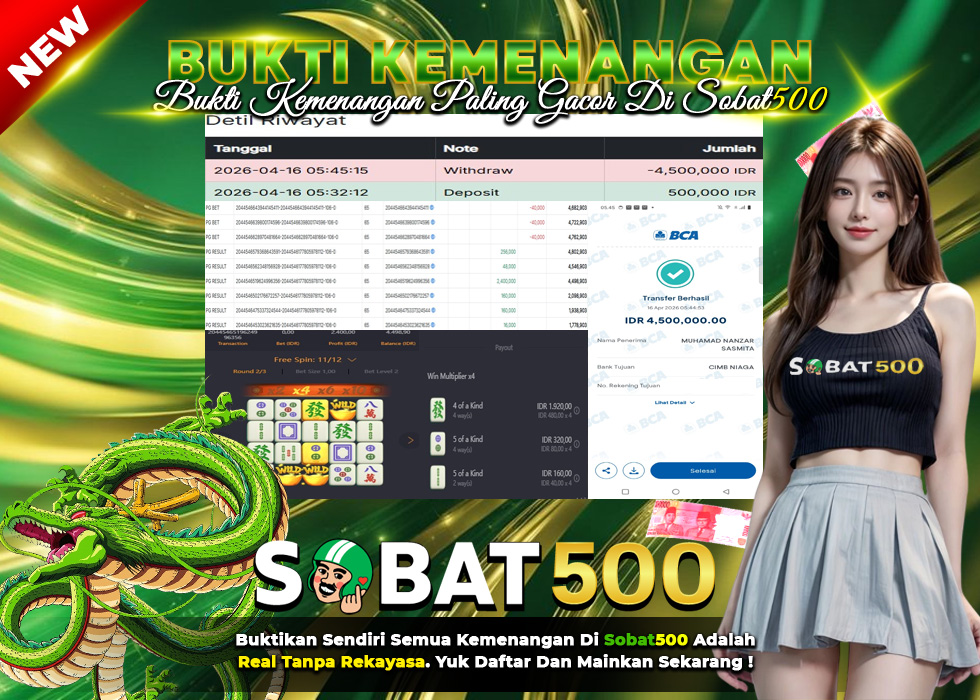 BUKTI JACKPOT SLOT MAHJONG WAYS  TERPERCAYA DI INDONESIA TGL 16-04-2026