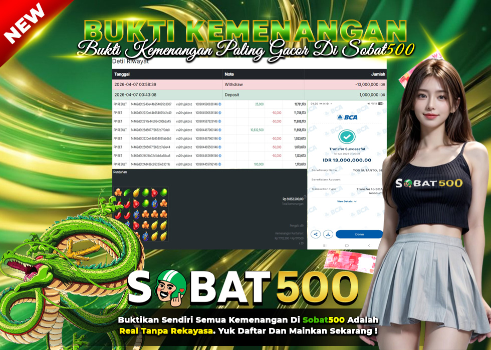 BUKTI JACKPOT SLOT RUJAK BONANZA TERPERCAYA DI INDONESIA TGL 07-04-2026